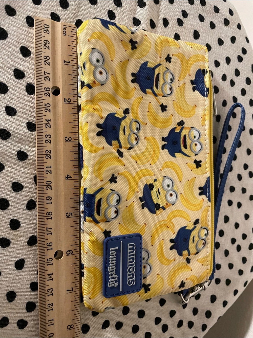 Loungefly Yellow Minions Banana Print Wristlet